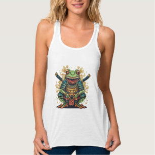 Samurai-Frosch-Krieger Flowy Racerback Tank Top