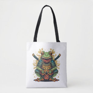 Samurai-Frosch-Krieger Schultertasche