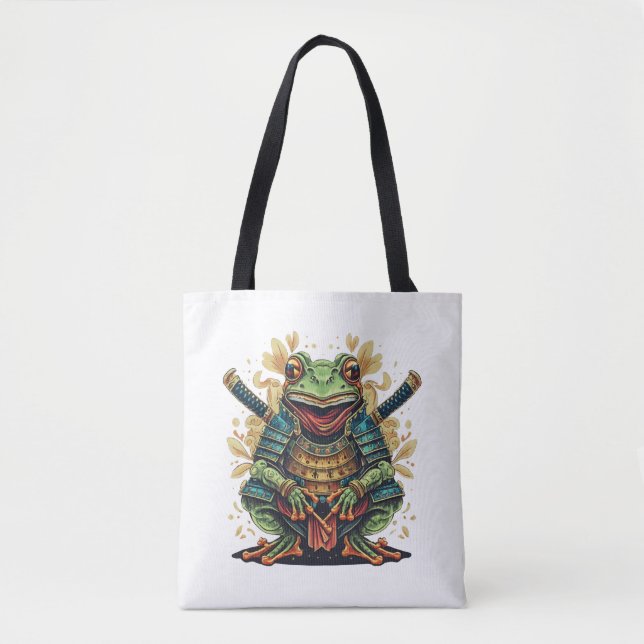 Samurai-Frosch-Krieger Schultertasche (Vorderseite)