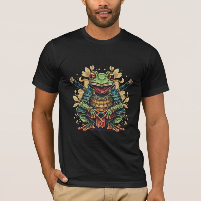 Samurai-Frosch-Krieger T-Shirt (Vorderseite)