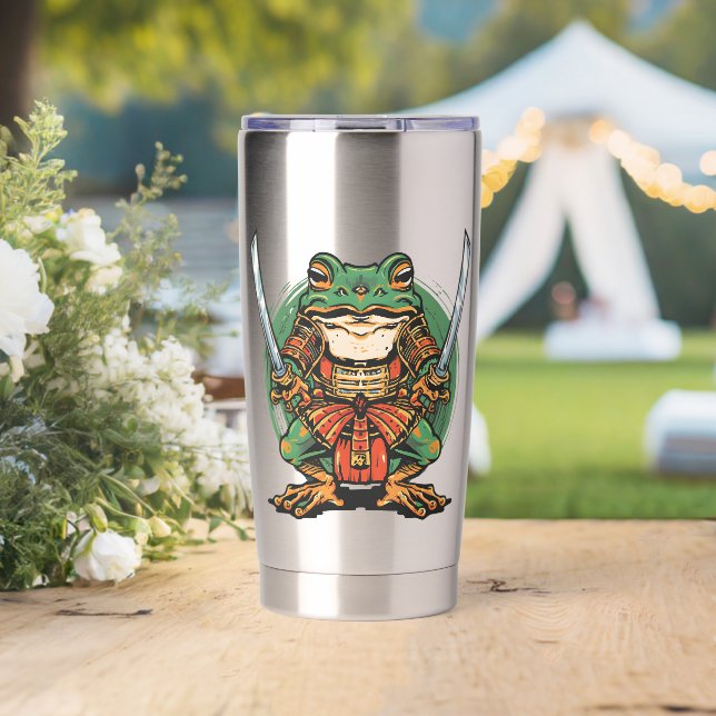Samurai-Frosch-Krieger Thermal Tumbler Thermobecher (Hochzeit (gedreht))