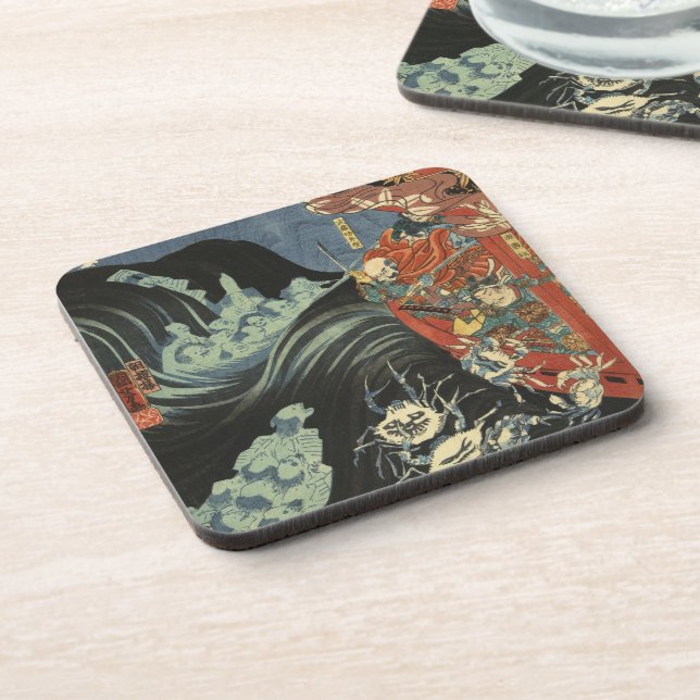 Samurai gegen die Geisterkrebse Getränkeuntersetzer (Linke Seite)