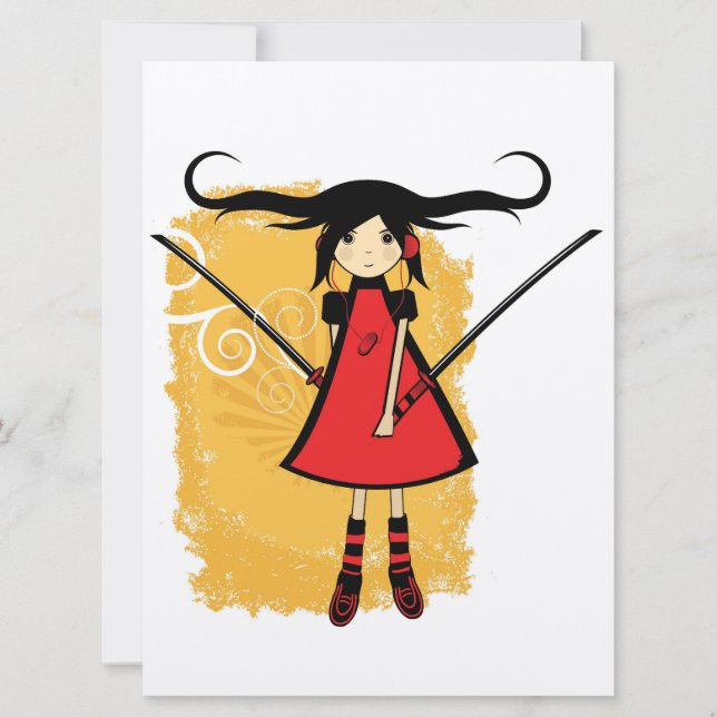 Samurai Girl Card (Vorderseite)