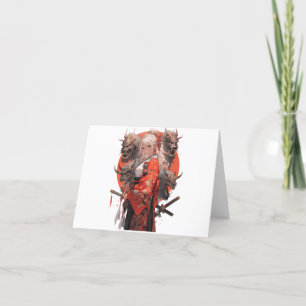 Samurai Girl Dankeskarte