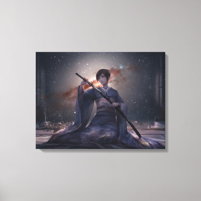 Samurai Girl Leinwanddruck (Vorderseite)