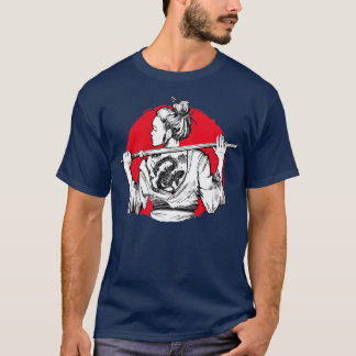 Samurai Girl mit Tattoo T-Shirt