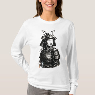 Samurai Girl Straßenkunst T-Shirt