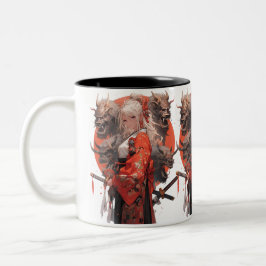 Samurai Girl Zweifarbige Tasse