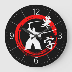 Samurai Große Wanduhr