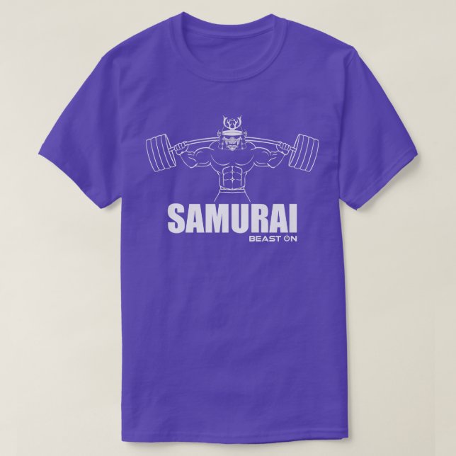 SAMURAI Gym Beast on Gym Motivation Fitness Sprich T-Shirt (Design vorne)