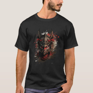 Samurai Helmet Warrior Bushido Oni Masask Japanisc T-Shirt
