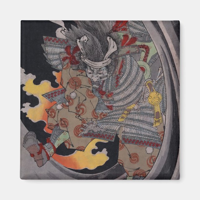 Samurai-Höllenfeuer Magnet (Vorne)