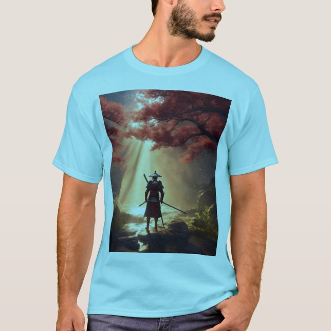 Samurai in der Natur T-Shirt (Vorderseite)