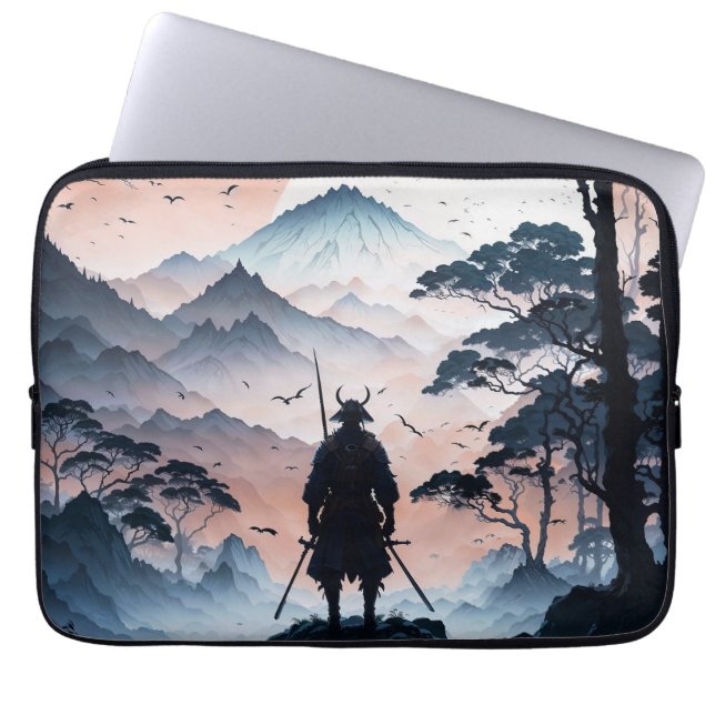 Samurai in Dusk Laptopschutzhülle (Vorderseite)
