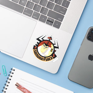 Samurai Jack in Aku Futuristic Frame Aufkleber