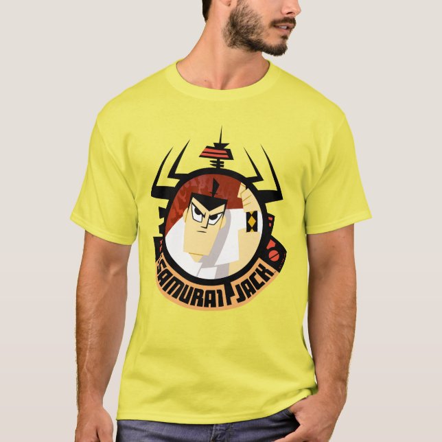 Samurai Jack in Aku Futuristic Frame T-Shirt (Vorderseite)