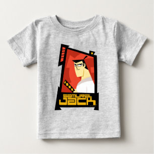 Samurai Jack lächelt futuristische Rahmen Grafik Baby T-shirt