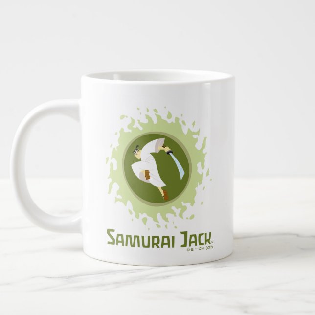 Samurai Jack Leaping Graphic Jumbo-Tasse (Links)