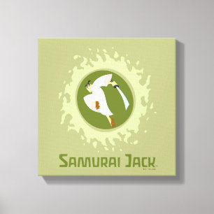 Samurai Jack Leaping Graphic Leinwanddruck