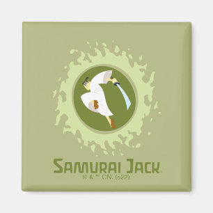 Samurai Jack Leaping Graphic Magnet
