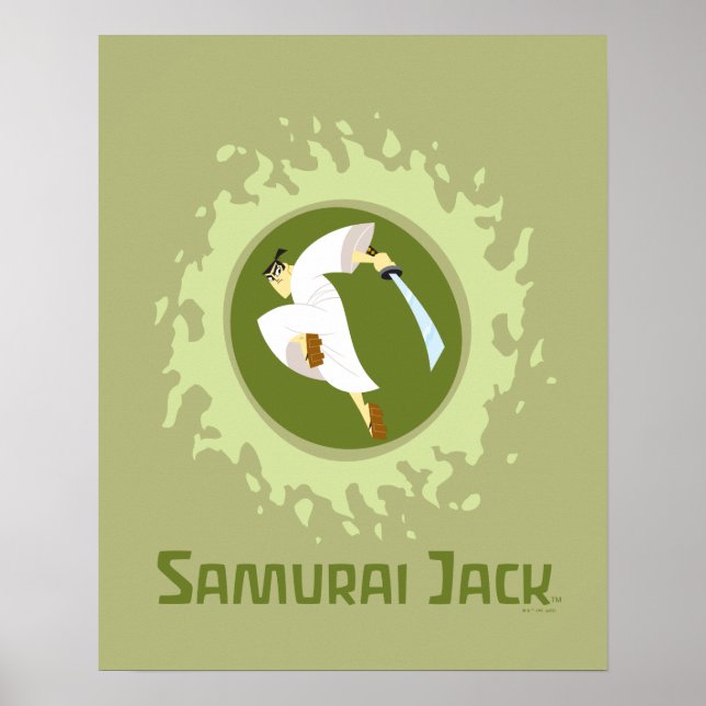 Samurai Jack Leaping Graphic Poster (Vorne)