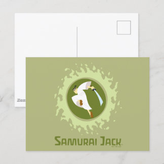 Samurai Jack Leaping Graphic Postkarte