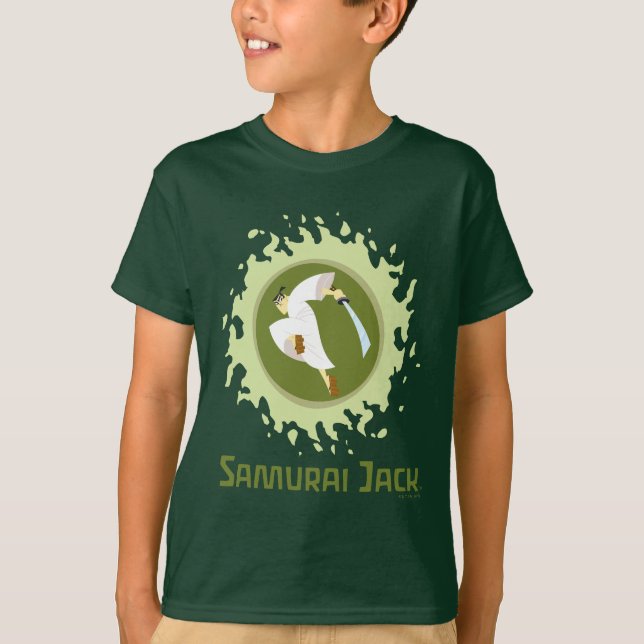 Samurai Jack Leaping Graphic T-Shirt (Vorderseite)