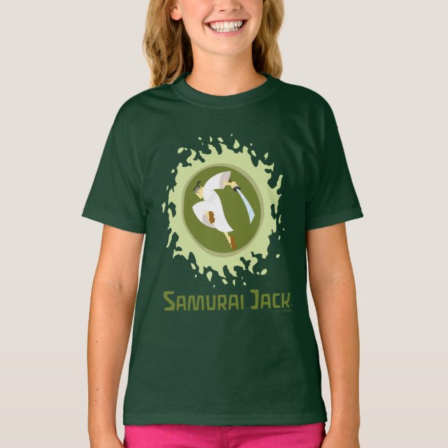 Samurai Jack Leaping Graphic T-Shirt (Vorderseite)