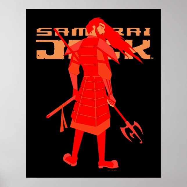 Samurai Jack Red Warrior Graphic Poster (Vorne)