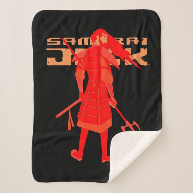 Samurai Jack Red Warrior Graphic Sherpadecke (Vorderseite)
