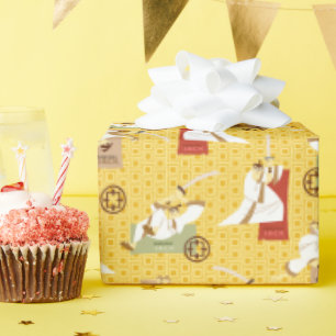 Samurai Jack Schwert Posen Zeichen Kunstmuster Geschenkpapier