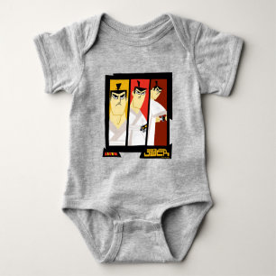 Samurai Jack-Zeichen Tri-Panel-Futuristikrahmen Baby Strampler