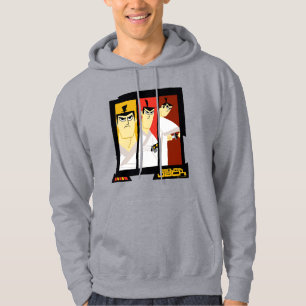 Samurai Jack-Zeichen Tri-Panel-Futuristikrahmen Hoodie