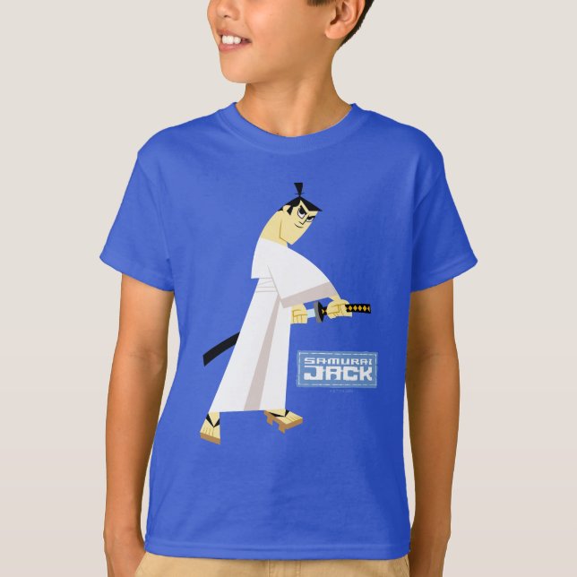 Samurai Jack Zeichne Schwert T-Shirt (Vorderseite)