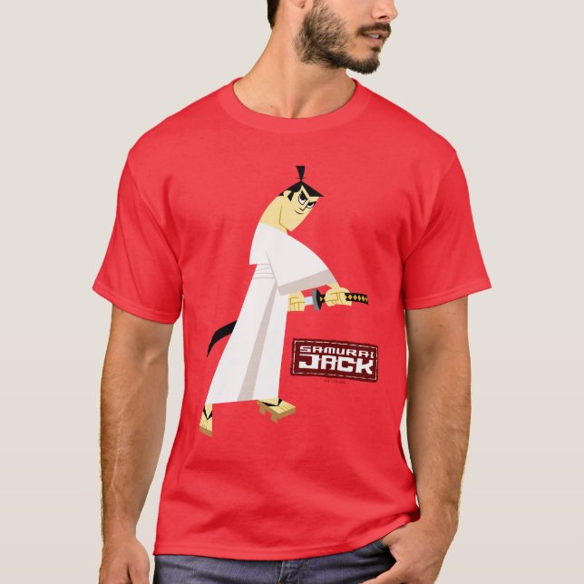 Samurai Jack Zeichne Schwert T-Shirt (Vorderseite)
