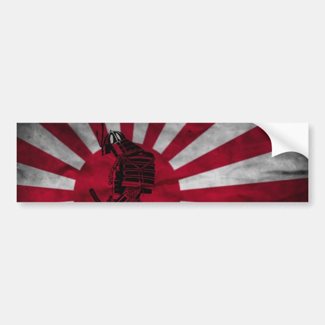 Samurai-Japanerflagge Autoaufkleber (Vorne)