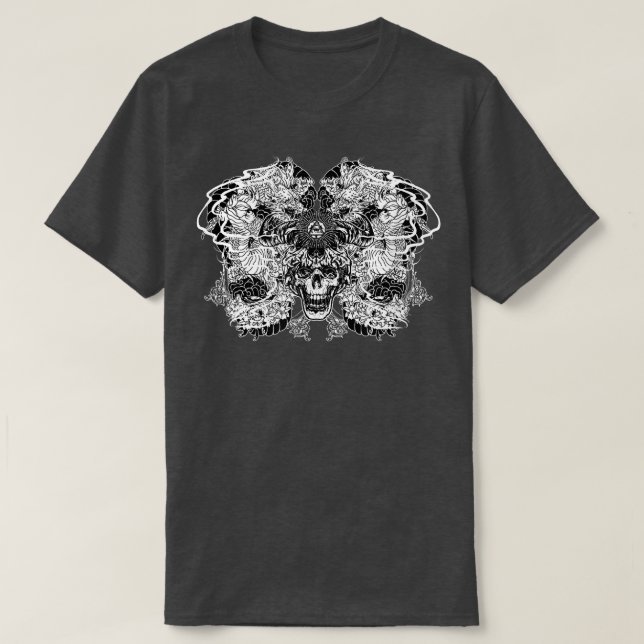 Samurai japanische Drache Tattoo-Stil (2) T-Shirt (Design vorne)