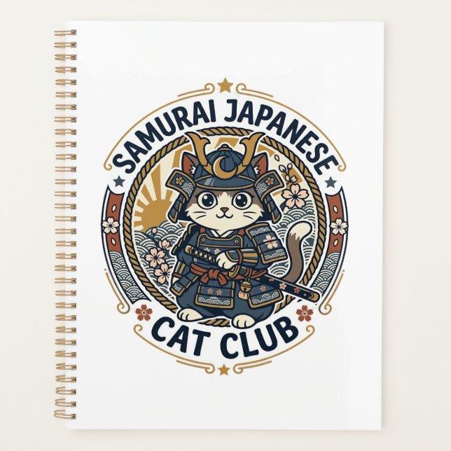 Samurai Japanische Katze POD Vektor Kunst - Samura Planer (Vorderseite)