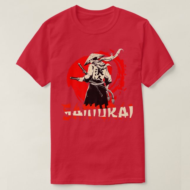 Samurai Japanischer Krieger bushido Schwertjäger P T-Shirt (Design vorne)