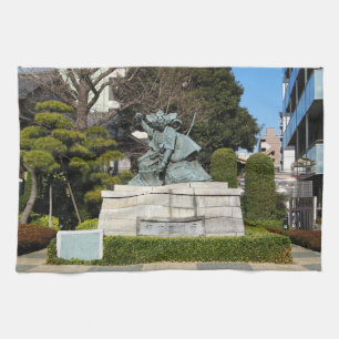 Samurai Kamakura Gongoro Kagemasa Kabuki Statue Geschirrtuch