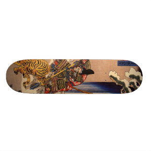 Samurai-kämpfendes Tiger-Brett Skateboard