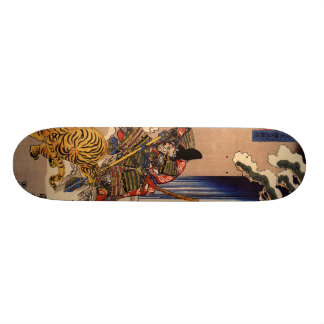 Samurai-kämpfendes Tiger-Brett Skateboard