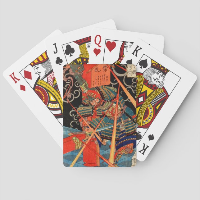 SAMURAI KÄMPFT GEGEN EIN MONSTER SPIELKARTEN (Rückseite)