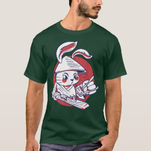 Samurai-Kaninchen macht Sushi T-Shirt