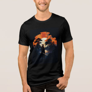 Samurai Katana Japan Ninja Warrior Tri-Blend-Shirt Tri-Blend Shirt