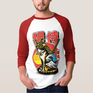 Samurai-Katze Krieger – Fette japanische Welle Tät T-Shirt