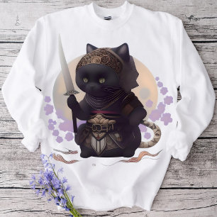 Samurai-Katze Ninja-T-Shirt für Katzenliebhaber T-Shirt