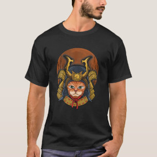 Samurai-Katze Retro Vintage japanische Kunst/Kun T-Shirt