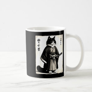 Samurai-Katze Vintage Krieger japanisches Anime Kaffeetasse
