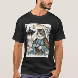 Samurai-Katzen-Meisterschaft - Vintage-Ukiyo-e-Kri T-Shirt